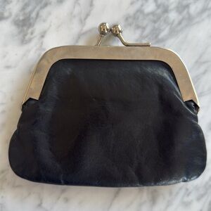 Massimo Dutti Leather Kisslock Change Purse